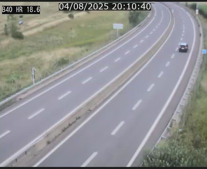 Webcam sur la route de liaison entre Micheville et Esch-Belval à la frontière entre le Luxembourg et la France. Vue orientée vers la Lorraine.