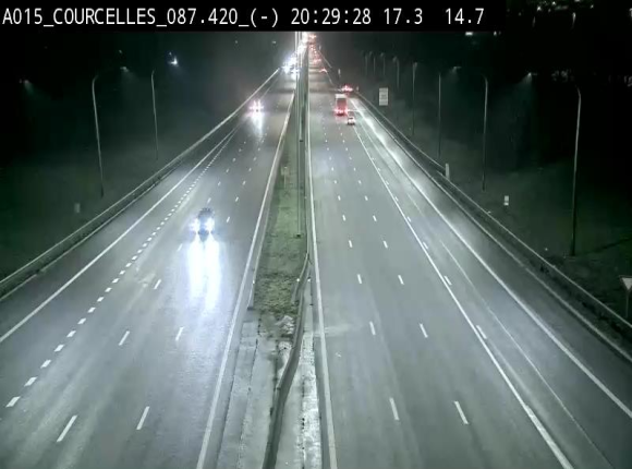 Webcam autoroute Belgique - Viesville - E42 direction Mons - BK 84.35