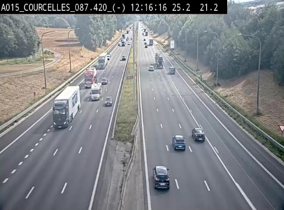 Webcam autoroute Belgique - Viesville - E42 direction Mons - BK 84.35