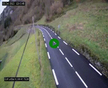 Webcam dans les Pyrénées Atlantique au niveau du col d'Urdos et du fort du Pourtalet sur la N134, en direction du Col et du tunnel du Somport, à 765 mètres d'altitude