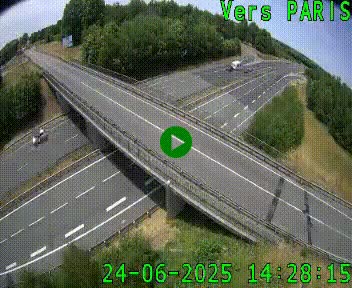 Clone of Caméra routière sur l'autoroute A20 au nord de Limoges, à la jonction avec la N520. Vue orientée vers Paris
