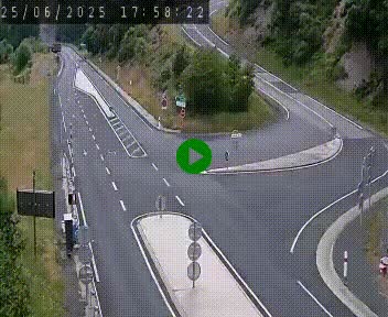 Webcam routière sur la N122 au niveau du Tunnel du Lioran. Vue de l'entrée côté Aurillac.