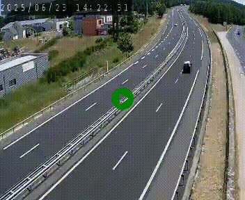 Caméra autoroute A75 à hauteur du col du rocher blanc en direction de Montpellier