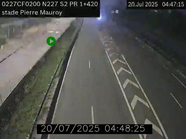 Webcam à hauteur du Stade Pierre Mauroy à Villeneuve d'Ascq sur la N227. Vue orientée vers Mons-en-Baroeul