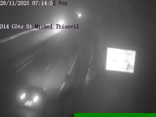 Webcam sur la D14, dans la côte Saint-Michel. Vue orientée vers Thionville