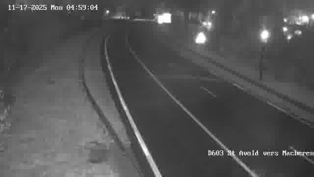 Webcam sur la D603 située à proximité de Saint-Avold. Vue orientée vers Macheren.
