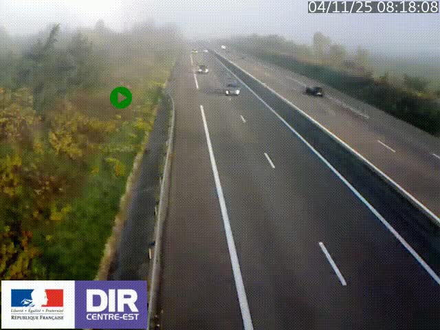 Webcam sur le contournement de Valence, sur la Nationale 7, à la jonction avec la N532, caméra orientée vers Grenoble