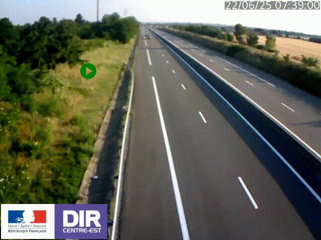 Webcam sur le contournement de Valence, sur la Nationale 7, à la jonction avec la N532, caméra orientée vers Grenoble