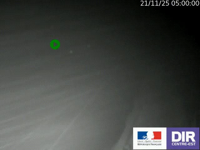 Webcam sur le col Pin Bouchain, vue orientée vers Roanne, en provenance de Lyon sur la nationale 7 (N7)
