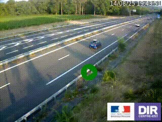 Webcam autoroute sur l'A77 à hauteur de Pouilly-sur-Loire en direction de Nevers