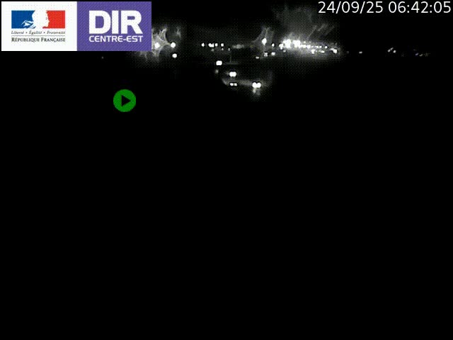 Webcam sur le contournement de Valence, sur la Nationale 7, caméra orientée vers Lyon