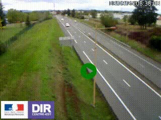 Webcam à Mably, à proximité de Roanne en direction de Moulins sur la N7