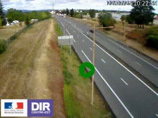 Webcam à Mably, à proximité de Roanne en direction de Moulins sur la N7