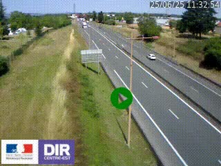 Webcam à Mably, à proximité de Roanne en direction de Moulins sur la N7