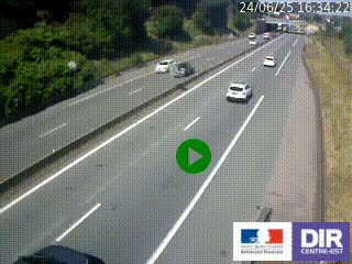 Caméra autoroutière sur l'A47 à hauteur de Givors, a proximité de Lyon. La webcam est orientée vers Lyon