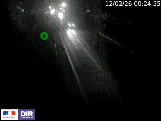 Webcam à Bron sur l'A43 à la jonction avec le boulevard périphérique de Lyon (D383). Vue orientée vers Lyon