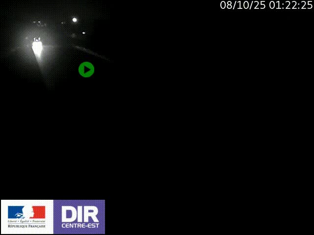 Caméra trafic à la jonction entre l'A46 (Rocade-est de Lyon) et l'A42 à hauteur de Vault-en-Velin en direction de Marseille
