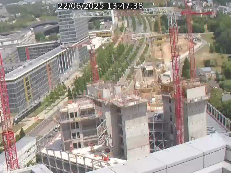 Webcam sur l'avenue John Fitzgerald Kennedy (N51) avec vue orientée vers le Findel