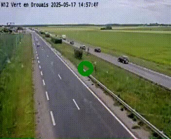 Webcam à hauteur de Vert-en-Drouais sur la N12, en périphérie de Dreux. Vue orientée vers Alençon