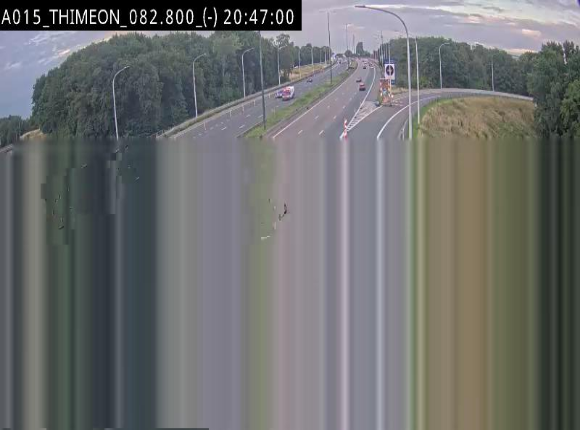 Caméra trafic Belgique - Thiméon - E42, jonction avec A54 (E420) direction La Louvière/Charleroi - BK 82.82