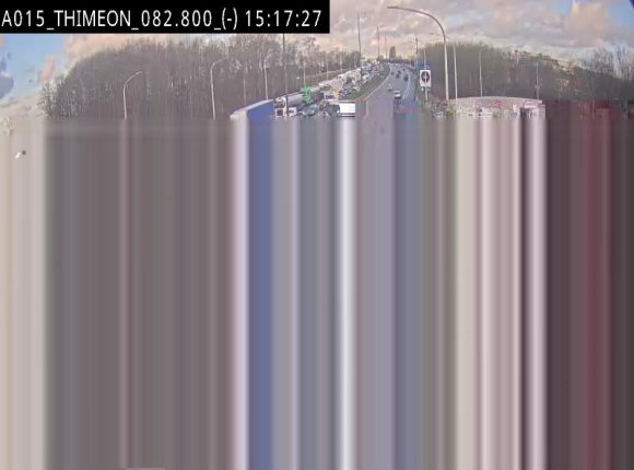 Caméra trafic Belgique - Thiméon - E42, jonction avec A54 (E420) direction La Louvière/Charleroi - BK 82.82