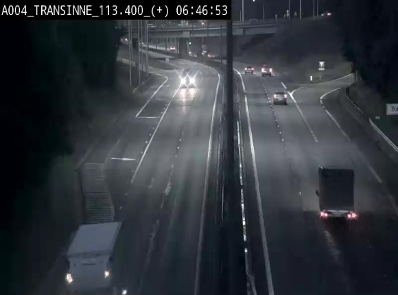 Webcam dans les Ardennes sur l'E411 à hauteur de Transinne. Vue orientée vers le sud de la Belgique