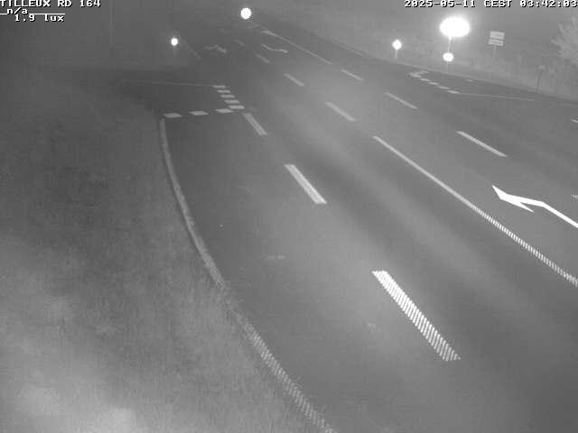 Webcam sur la RD164 à Tilleux. Vue orientée vers Neufchâteau