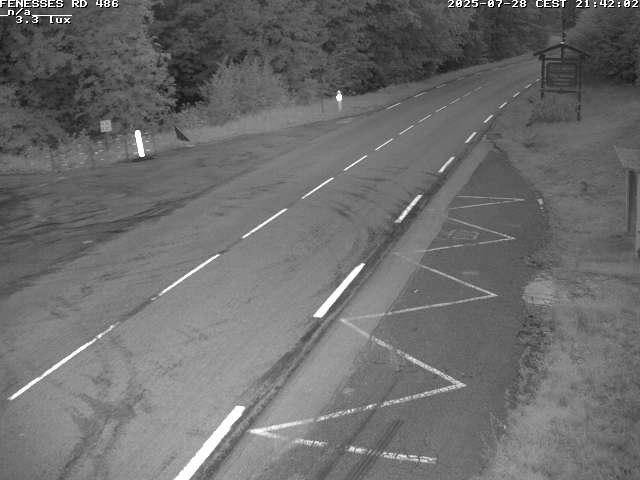 Webcam en haut du col des Fenesses, aussi appelé col du Ménil sur la D486 à 593 mètres d'altitude dans les Vosges