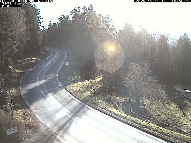 Caméra à proximité du col du Bonhomme sur la D415 à Plainfaing vers l'Alsace