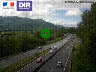 Caméra trafic à Meylan sur la Rocade-Sud de Grenoble en direction d'Aix-en-Provence