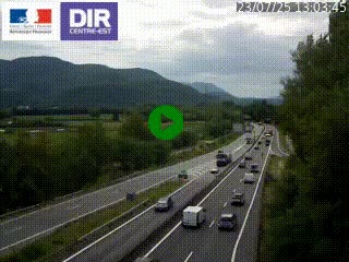 Caméra trafic à Meylan sur la Rocade-Sud de Grenoble en direction d'Aix-en-Provence