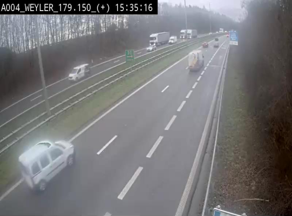 Webcam juste après la sortie 31 Arlon qui permet de rejoindre l'E411 depuis la N82