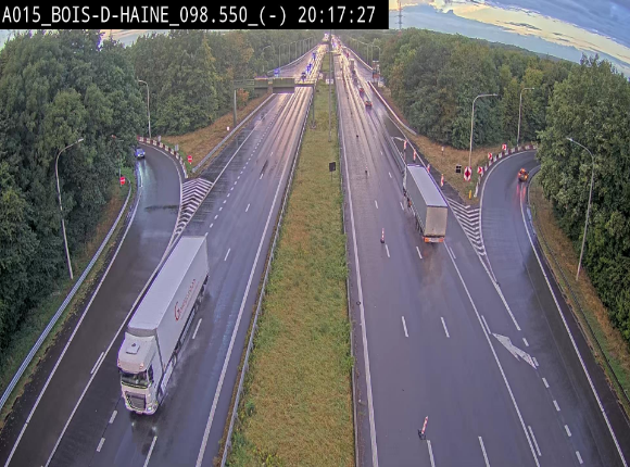 Webcam autoroute Belgique - Bois d'Haine - E42 - BK 98.6