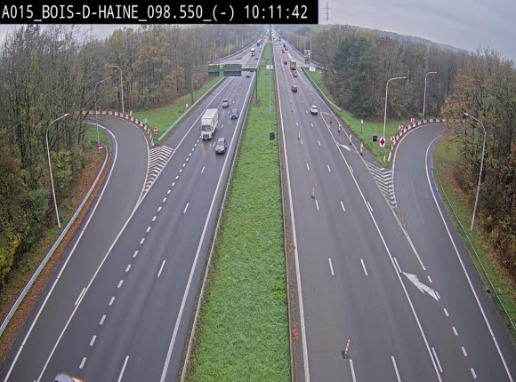 Webcam autoroute Belgique - Bois d'Haine - E42 - BK 98.6