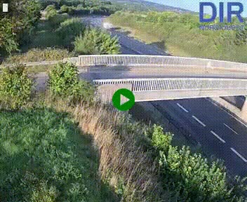 Webcam sur A84 à hauteur de Pont-Farcy, au niveau du pont autoroutier sur la Vire, au sud de Saint-Lô