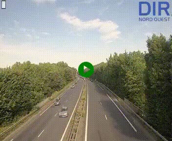 Webcam sur le périphérique de Caen (N814) à l'est de la ville, à Mondeville hauteur de la sortie 2, Presqu'île-Rives de l'Orne, au bout de l'autoroute A13