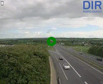 Webcam au début de l'A84 sur le périphérique Ouest de Caen (N814) à hauteur de la sortie 9, Porte de Bretagne