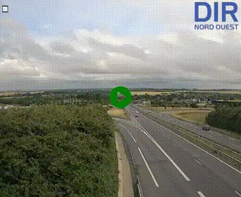 Webcam au début de l'A84 sur le périphérique Ouest de Caen (N814) à hauteur de la sortie 9, Porte de Bretagne