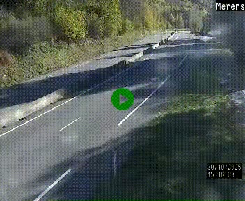 Webcam dans les Pyrénées à hauteur de Mérens-les-Vals sur N320, en direction de Pas de la Casa (Andorre)