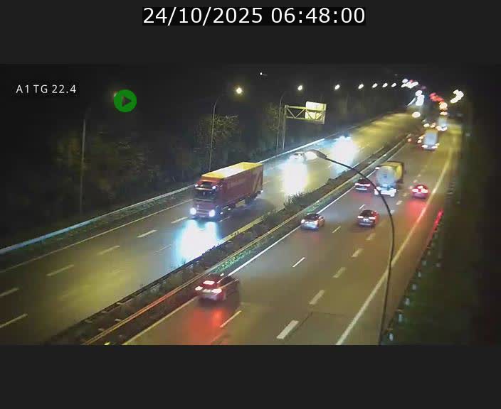 Traffic live webcam Luxembourg Flaxweiler - A1 direction Luxembourg - BK 22.4