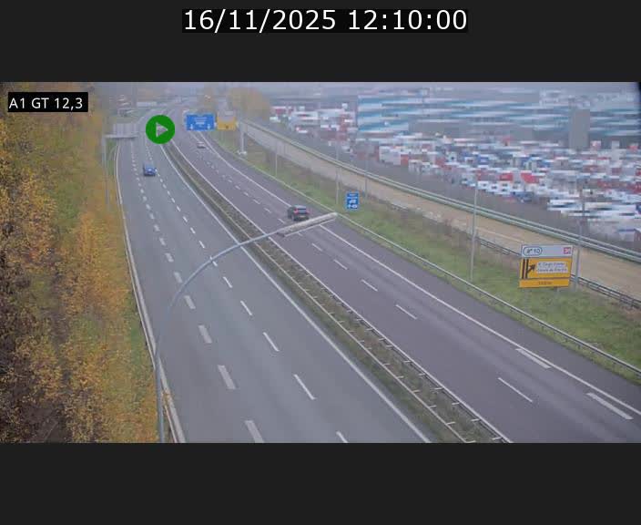 Traffic live webcam Luxembourg Senningerberg - A1 direction Allemagne - BK 12.3