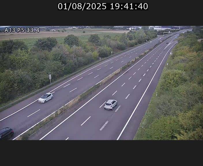Webcam trafic sur A13 à hauteur de Mondorf-les-Bains en direction d'Altwies