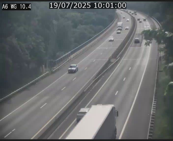 Traffic live webcam Luxembourg Mamer - A6 - BK 10.4 - direction Luxembourg/France/Allemagne