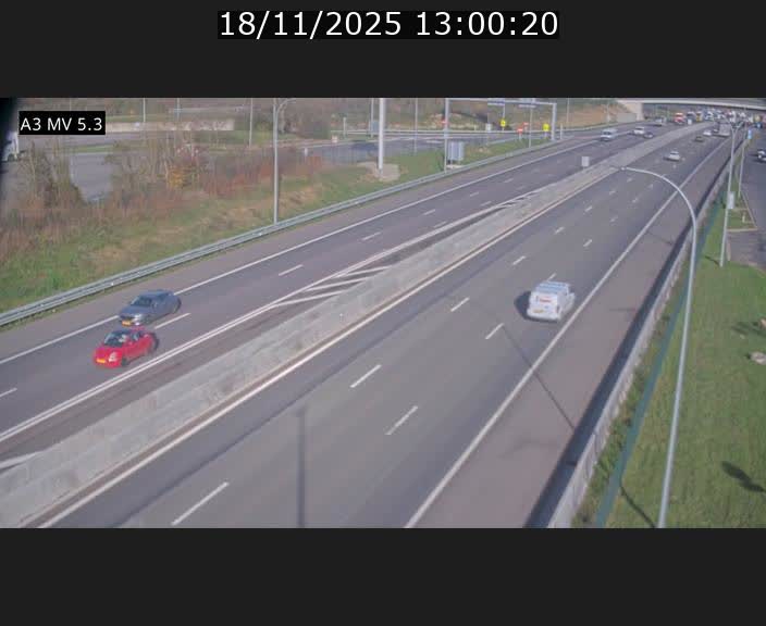 Webcam à l'Aire de Berchem au Luxembourg sur l'A3. Vue orientée vers la France