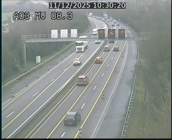 Webcam Autoroute après la Croix de Bettembourg en direction de Luxembourg sur l'A3