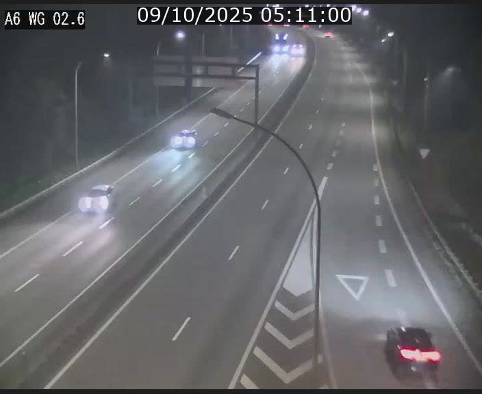 Traffic live webcam Luxembourg Croix de Cessange - A6 - BK 2.6 - direction France/Allemagne