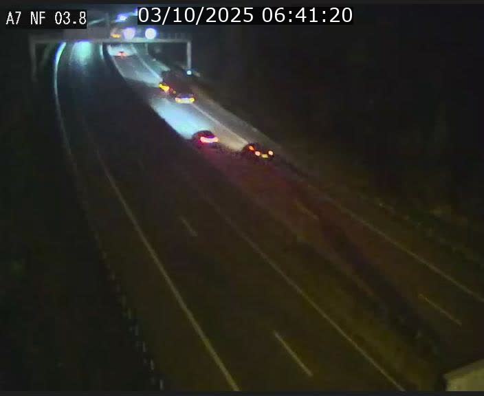 Webcam autoroute A7 au Luxembourg à la sortie du Tunnel Stafelter vers le Nord