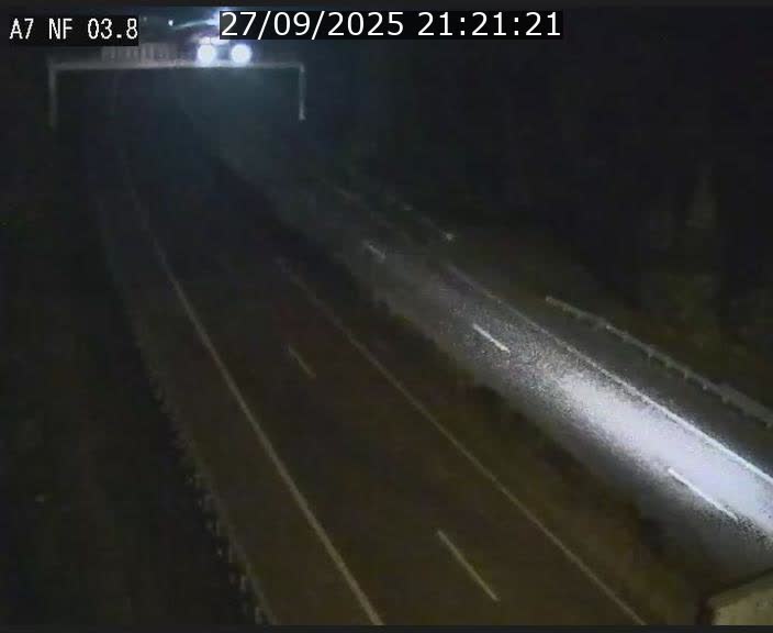 Webcam autoroute A7 au Luxembourg à la sortie du Tunnel Stafelter vers le Nord