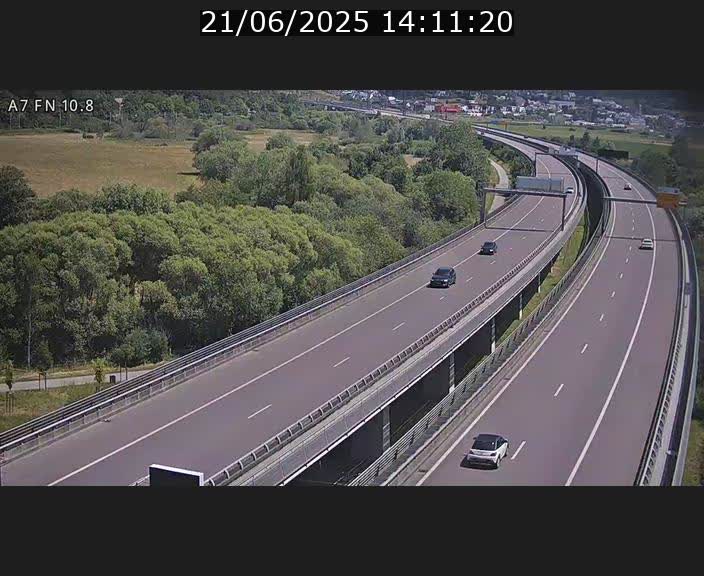 Caméra trafic Luxembourg - A7, Tunnel Gousselerbierg, sortie sud, direction rond-point Lorentzweiler (BK 10.8)