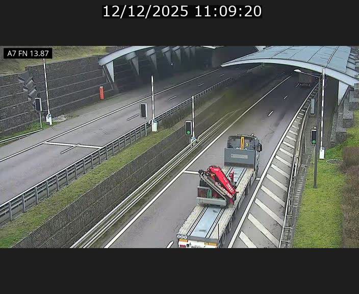 Caméra trafic Luxembourg - A7, Tunnel Gousselerbierg, entrée nord, direction Lorentzweiler